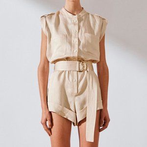 NWT Shona Joy Wren Jumpsuit Romper, Cream Size 4